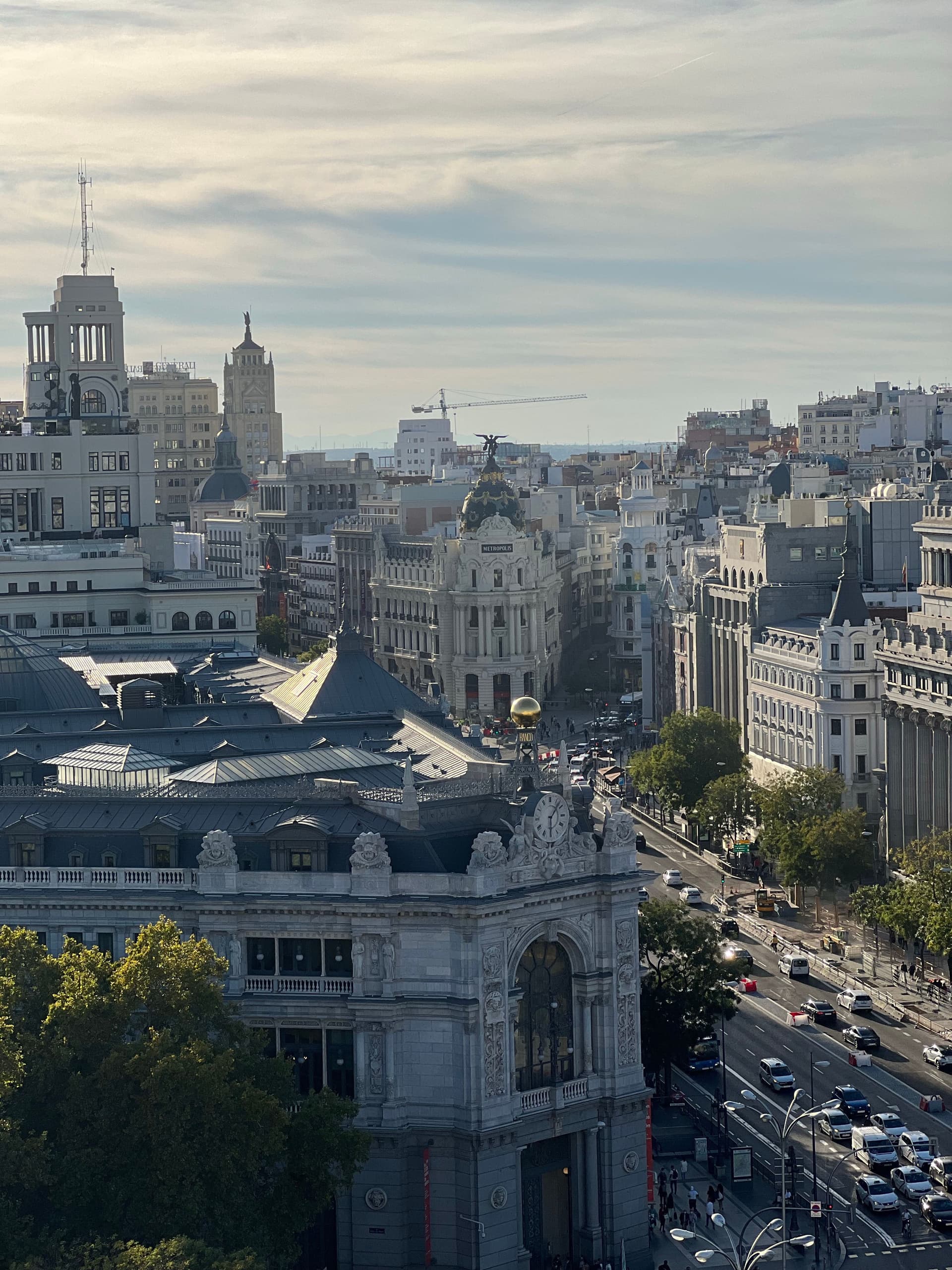 Vista aérea del centro de Madrid